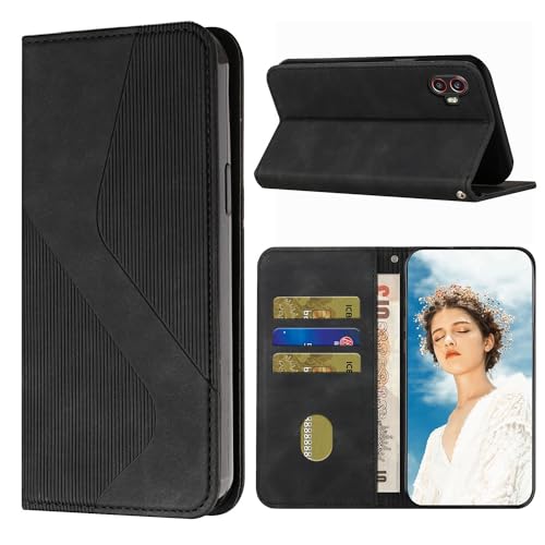 SWEIMEN Handyhülle für Samsung Galaxy Xcover 6 Pro Hülle Lederhülle Klappbar Flip Case Tasche Magnet Kartenfach Standfunktion Schutzhülle von SWEIMEN