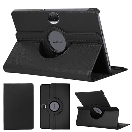 SWEIMEN Hülle Kompatibel mit Honor Pad 9 12 Zoll Tablette, PU Lederhülle 360° Drehbar Multi-Winkel Schutz Ständer Schutzhülle von SWEIMEN
