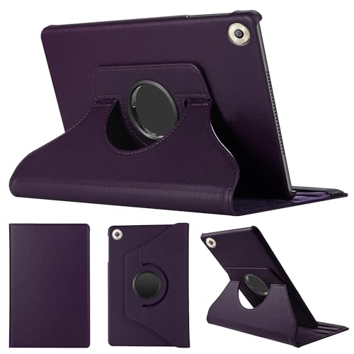 SWEIMEN Hülle Kompatibel mit Huawei MediaPad M5 8.4 Zoll Tablette, PU Lederhülle 360° Drehbar Multi-Winkel Schutz Ständer Schutzhülle von SWEIMEN