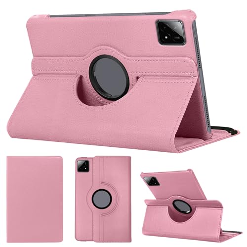 SWEIMEN Hülle Kompatibel mit Xiaomi Pad 6S Pro 12.4 Zoll Tablette, PU Lederhülle 360° Drehbar Multi-Winkel Schutz Ständer Schutzhülle von SWEIMEN