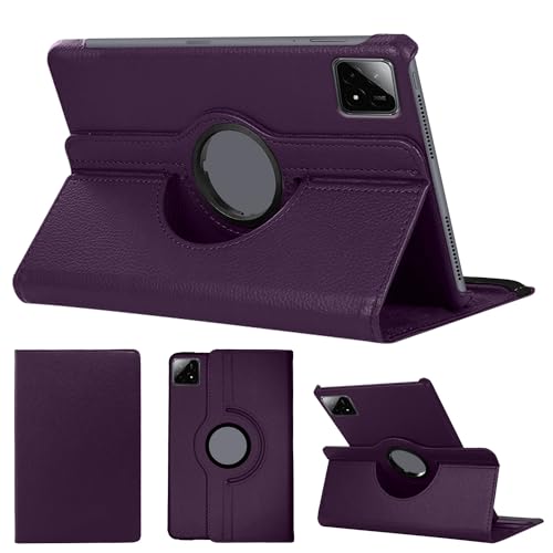 SWEIMEN Hülle Kompatibel mit Xiaomi Pad 6S Pro 12.4 Zoll Tablette, PU Lederhülle 360° Drehbar Multi-Winkel Schutz Ständer Schutzhülle von SWEIMEN