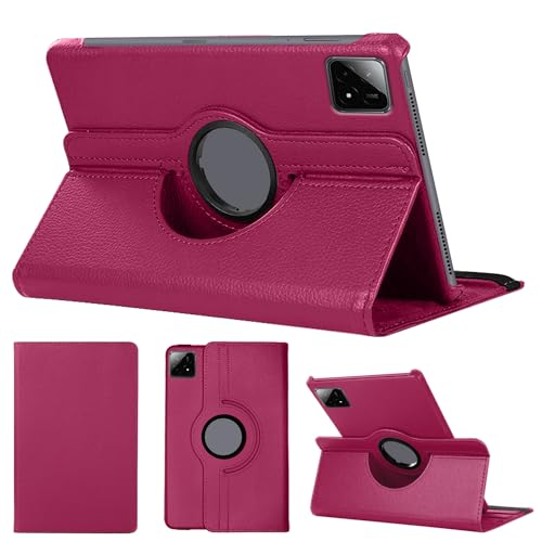 SWEIMEN Hülle Kompatibel mit Xiaomi Pad 6S Pro 12.4 Zoll Tablette, PU Lederhülle 360° Drehbar Multi-Winkel Schutz Ständer Schutzhülle von SWEIMEN