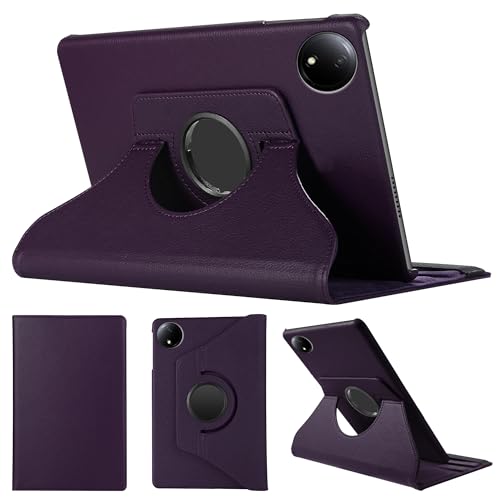 SWEIMEN Hülle Kompatibel mit Xiaomi Redmi Pad SE 8.7 Tablette, PU Lederhülle 360° Drehbar Multi-Winkel Schutz Ständer Schutzhülle von SWEIMEN