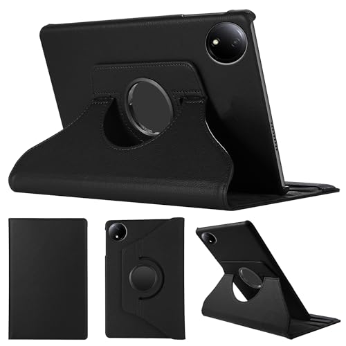 SWEIMEN Hülle Kompatibel mit Xiaomi Redmi Pad SE 8.7 Tablette, PU Lederhülle 360° Drehbar Multi-Winkel Schutz Ständer Schutzhülle von SWEIMEN