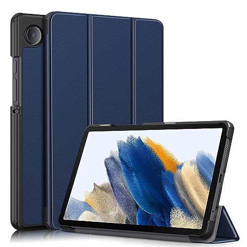 SWEIMEN Hülle für Samsung Galaxy Tab A9 8.7 Zoll Tablet SM-X110/X115, Schlank Leder Smart Case Dreifach Falt Klapp Schutzhülle Ständer Cover von SWEIMEN