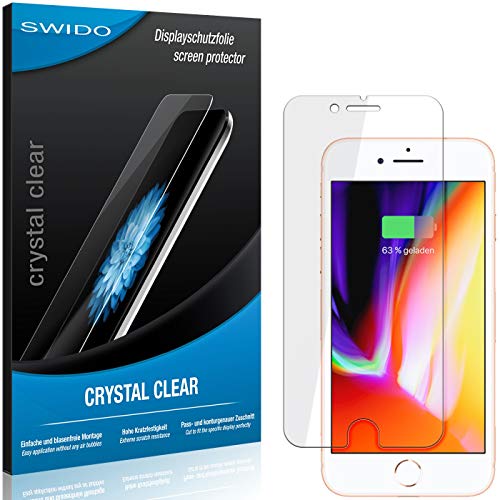SWIDO Displayschutzfolie für Apple iPhone 8 [3 Stück] Kristall-Klar, Extrem Kratzfest, Schutz vor Kratzer, Folie, Glasfolie, Displayschutz, Schutzfolie, Panzerfolie von SWIDO