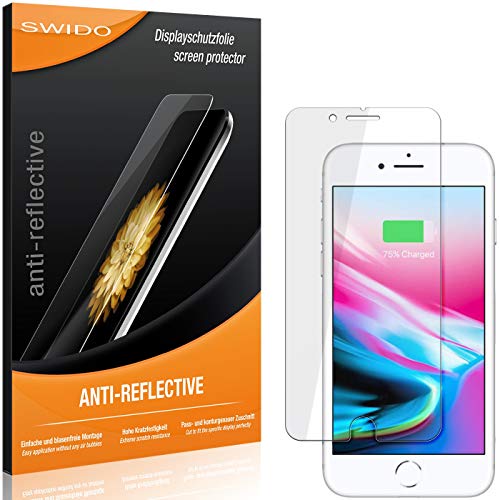 SWIDO Displayschutzfolie für Apple iPhone 8 Plus [3 Stück] Anti-Reflex MATT Entspiegelnd, Extrem Kratzfest, Folie, Displayschutz, Schutzfolie, Panzerfolie von SWIDO