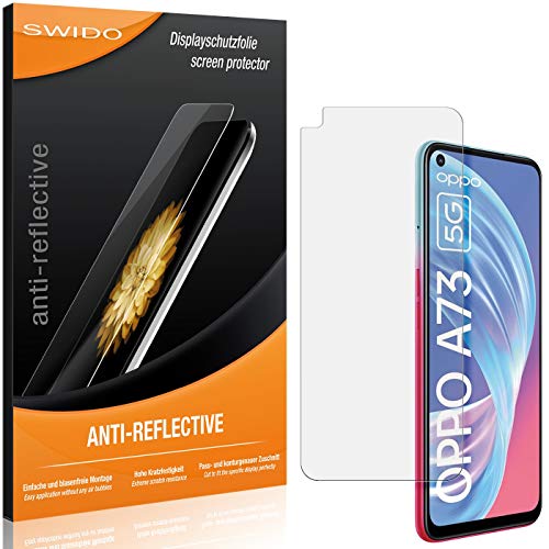 SWIDO Displayschutzfolie für Oppo A73 5G [3 Stück] Anti-Reflex MATT Entspiegelnd, Extrem Kratzfest, Folie, Displayschutz, Schutzfolie, Panzerfolie von SWIDO