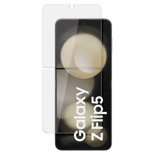 SWIDO Displayschutz kompatibel mit Samsung Galaxy Z Flip5 [4 Stück] Kristall-Klar, Hoher Härtegrad, Schutz vor Kratzer, Folie, Schutzfolie, Displayschutzfolie, Panzerglas Folie von SWIDO