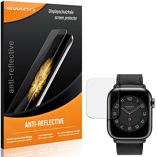 SWIDO Displayschutzfolie für Apple Watch Hermes 41mm [3 Stück] Anti-Reflex MATT Entspiegelnd, Extrem Kratzfest, Folie, Displayschutz, Schutzfolie, Panzerfolie von SWIDO