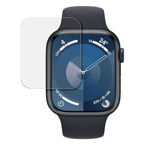 SWIDO Displayschutzfolie kompatibel mit Apple Watch Series 9 45mm [3 Stück] Kristall-Klar, Extrem Kratzfest, Schutz vor Kratzer, Folie, Glasfolie, Displayschutz, Schutzfolie, Panzerfolie von SWIDO