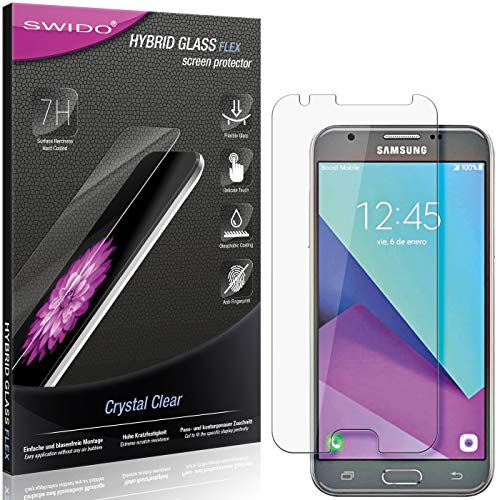 SWIDO Panzer Schutz Glas kompatibel mit Samsung Galaxy J3 (2017), Displayschutzfolie, Ultra-klar, Made in Germany von SWIDO