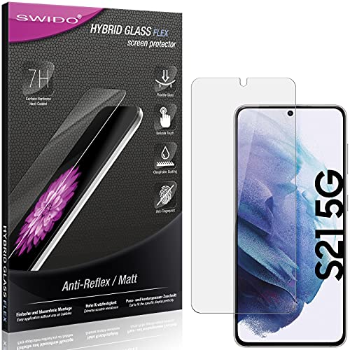 SWIDO Panzer Schutz Glas kompatibel mit Samsung Galaxy S21 5G, Displayschutzfolie, anti-reflektierend, MATT, Made in Germany von SWIDO