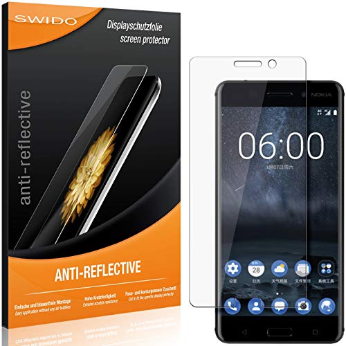 SWIDO Schutzfolie für Nokia 6 [2 Stück] Anti-Reflex MATT Entspiegelnd, Hoher Härtegrad, Schutz vor Kratzer/Folie, Displayschutz, Displayschutzfolie, Panzerglas-Folie von SWIDO