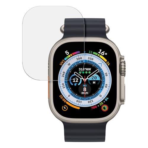 SWIDO Schutzfolie kompatibel mit Apple Watch Ultra 49mm [2 Stück] Anti-Reflex MATT Entspiegelnd, Hoher Härtegrad, Folie, Displayschutz, Displayschutzfolie, Panzerglas-Folie von SWIDO