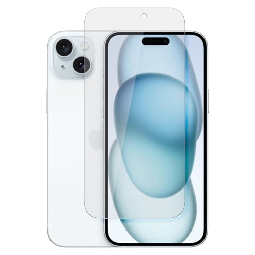 SWIDO Schutzfolie kompatibel mit Apple iPhone 15 Plus [2 Stück] Kristall-Klar, Hoher Härtegrad, Schutz vor Kratzer, Glasfolie, Displayschutz, Displayschutzfolie, Panzerglas-Folie von SWIDO