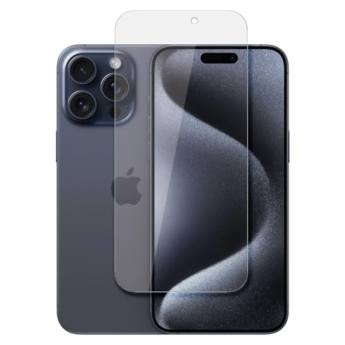 SWIDO Schutzfolie kompatibel mit Apple iPhone 15 Pro Max [2 Stück] Kristall-Klar, Hoher Härtegrad, Schutz vor Kratzer, Glasfolie, Displayschutz, Displayschutzfolie, Panzerglas-Folie von SWIDO