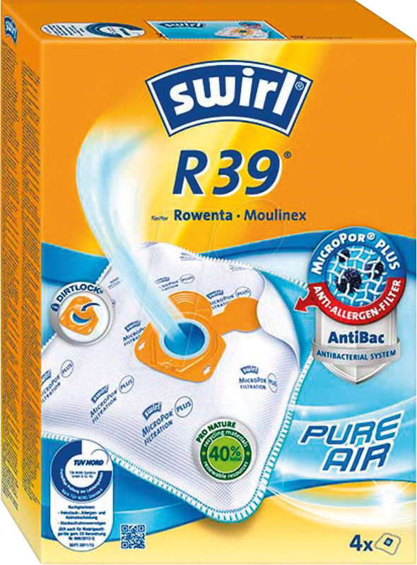 SWIRL 287162 - Staubsaugerbeutel 4 swirl® MicroPor® Plus R 39 von SWIRL
