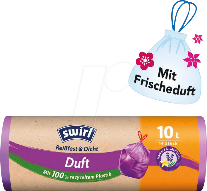 SWIRL 7239 - Swirl Müllbeutel, Duft, 14 Stk, 10 Liter von SWIRL