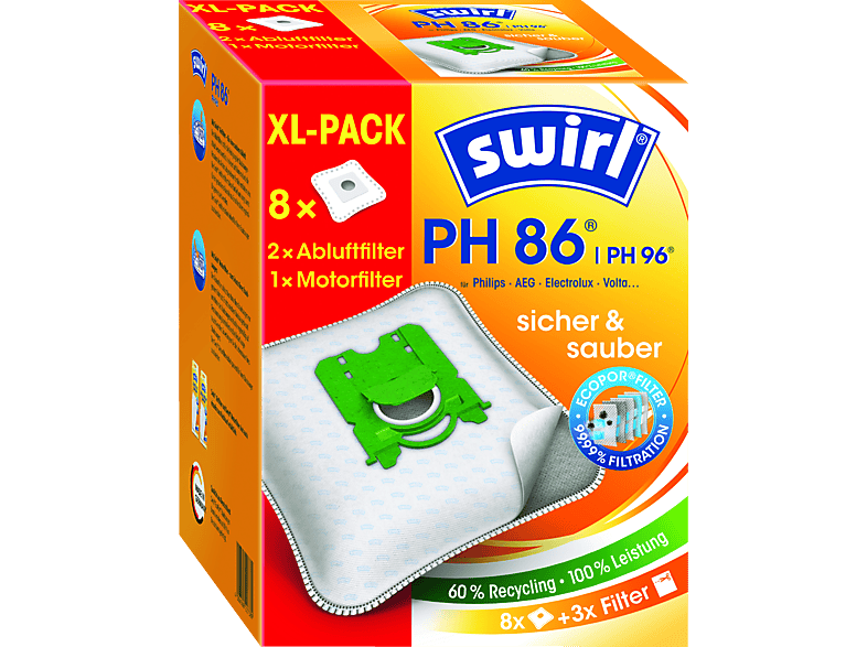 SWIRL PH 86/96 EcoPor Staubsaugerbeutel SWIRL PH 86/96 EcoPor Staubsaugerbeutel von SWIRL