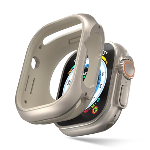 SWITCHEASY Odyssey Aluminiumgehäuse für 49 mm Apple Watch Ultra, Aluminiumgehäuse mit stoßdämpfender Innenstoßstange, maximaler Schutz, iWatch-Gehäuse, Titan von SWITCHEASY