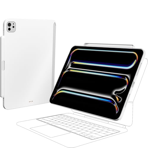 SwitchEasy CoverBuddy Lite für 2024 iPad Pro 11 Zoll – Hülle kompatibel mit Magic Keyboard für iPad Pro (M4), mit Apple Pencil Pro Stifthalter, Weiß von SWITCHEASY