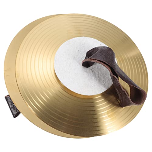 SWOOMEY 1 Paar militärische Becken musikinstrumente musical instruments kordett schlagzeug becken spaß Schlagbecken kleine handbecken Performance-Handbecken Legierung Golden von SWOOMEY
