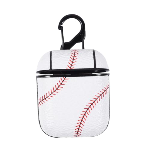 SWOOMEY 1 Stück Baseball-Kopfhörertasche Kopfhörer Fall WAHR schlüsselanhänger Headset Anti-verlorene Kopfhörerabdeckung PU Leder -Ohrhörerbeutel PU-Leder Weiß von SWOOMEY