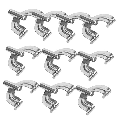 SWOOMEY 10 Stück Trommelklauenhaken Ersetzen Percussion-haken Schlagzeug Klauenhakenteile Hakenersatz Für Bassdrum Bassdrum-hook Trommelbefestigungshaken Schwarzer Haken Metall Silver von SWOOMEY