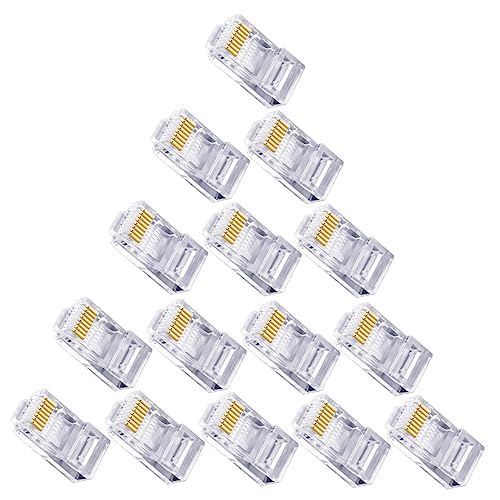 SWOOMEY 100Stücke Cat Netzwerkkabelenden Ethernet Crimpverbinder Kompakt Leicht mit Vergoldeten Chips für Stabile Verbindung SWOOMEY 100Stücke Cat Netzwerkkabelenden Ethernet Crimpverbinder Kompakt Leicht mit Vergoldeten Chips für Stabile Verbindung von SWOOMEY