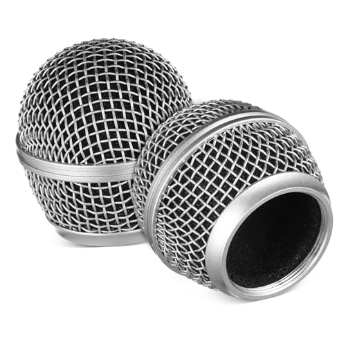 SWOOMEY 2 Stück Metallnetzabdeckung Mikrofongitterkopf Montiert Mikrofon-ersatzkopf Grill Blau Mikrofonschild Mikrofonabdeckungen Ball Zubehör Für Mikrofone Vloggen Silver SWOOMEY 2 Stück Metallnetzabdeckung Mikrofongitterkopf Montiert Mikrofon-ersatzkopf Grill Blau Mikrofonschild Mikrofonabdeckungen Ball Zubehör Für Mikrofone Vloggen Silver von SWOOMEY