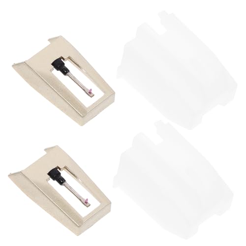 SWOOMEY 2 Stück Phono-nadel Vinyls Spieler Aufzeichnen Harry Vinyl-stift Austausch Der Vinylnadel Plattenteller -ersatznadelnadel Ersatz-stiftnadel Aufnahmestift Golden Pp (schutzhülle) von SWOOMEY