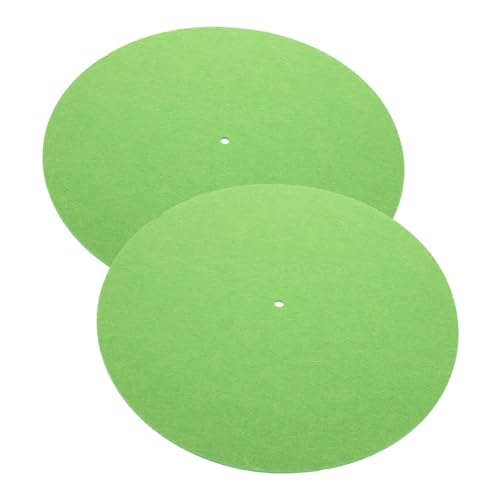 SWOOMEY 2 Stück Rekordmatte Plattenspieler-Pad Plattenspieler-Matten Drehscheibe Vinyl-Schallplattenpads aus Filz strapazierfähige Schallplattenunterlagen gefühlt Green SWOOMEY 2 Stück Rekordmatte Plattenspieler-Pad Plattenspieler-Matten Drehscheibe Vinyl-Schallplattenpads aus Filz strapazierfähige Schallplattenunterlagen gefühlt Green von SWOOMEY