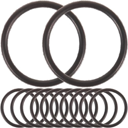 SWOOMEY 20 Stück Kleiner Schalldämpferring trompete zubehör trompeten zubehör Trompetenring Trompetenreparatur Ringe Musical dünn Mini Kornett-Gleitring Reparatur der Trompete Gummi Black von SWOOMEY