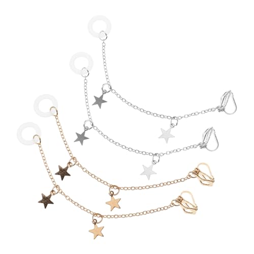 SWOOMEY 2Paare Stylischer Ohrclip für Kopfhörer Lange Ohrhänger Ergonomisches Design für Sportliche Aktivitäten Sicheres von Ohrschmuck von SWOOMEY