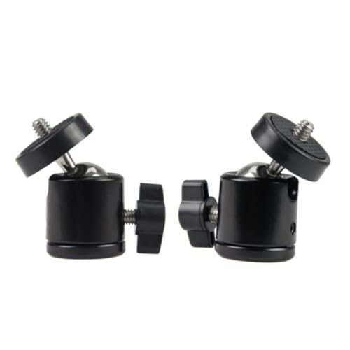 SWOOMEY 2Stücke Pack Aluminium Legierung Kugelkopf Stativ mit Schraube für Spiegelreflexkamera Dämpfungskopf für Live Streaming Fotografie Kompatibel mit SLR Kameras von SWOOMEY