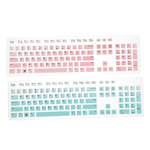 SWOOMEY 2Stücke Tastatur Abdeckung Hautschutz Für Kbd Kbt Staubschutz Kompatibel Mit Desktop Laptop Schützt Vor Schmutz Flüssigkeiten Zufällige von SWOOMEY