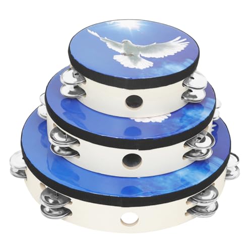 SWOOMEY 3 Stück Tambourin handgehaltenes Tamburin Kindertrommel Schlaginstrumente Tamburin zum Händeschütteln Musikinstrument Tamburin Schlaginstrument Tamburin Trommel das Haustier Blau SWOOMEY 3 Stück Tambourin handgehaltenes Tamburin Kindertrommel Schlaginstrumente Tamburin zum Händeschütteln Musikinstrument Tamburin Schlaginstrument Tamburin Trommel das Haustier Blau von SWOOMEY