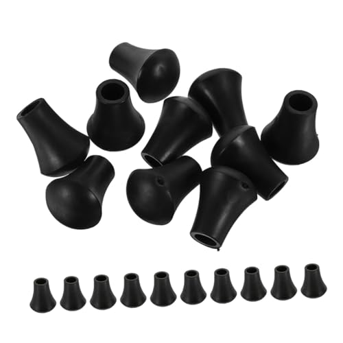 SWOOMEY 30 Stück Pumpenschutz Universal- Fuß Teil der Trommelfüße klein Böden metallklammern zubehör halterung Trommel-Ersatzfüße Ständerschutz für Drumkits Gummi Black von SWOOMEY