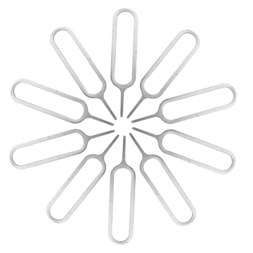 SWOOMEY 500 Stück Nadel aufheben Handy-SIM-Karten-Extraktor Öffnungsstift für das SIM-Kartenfach nützliche Entferner Tool zum Entfernen der Telefonsimulation Vernickeltes Eisen Silver von SWOOMEY