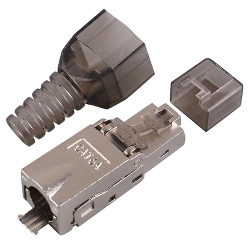 SWOOMEY 6A Ethernet Kabelmodularstecker Cat Werkzeuglos Geschirmt für Netzwerkkabelverbindungen Biegsam Robust Kompatibel mit Allen Geräten für Schnelle von SWOOMEY