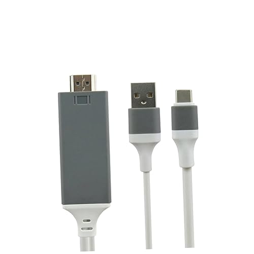 SWOOMEY HDTV-Kabel Adapter für USB USB-Adapter Typ-C-Adapter Kabel anschließen Multifunktionsadapter TV-Linie Type Weiß von SWOOMEY