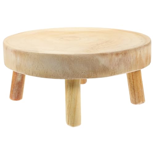 SWOOMEY Hocker Zur Präsentation Von Desserts Rustikaler Tortenständer Aus Holz Riser-tablett Holz Pflanzhocker Holz Bauernhaus-dessert-tischtablett Kerzenhalter Holz Bonsai Sukkulenten von SWOOMEY