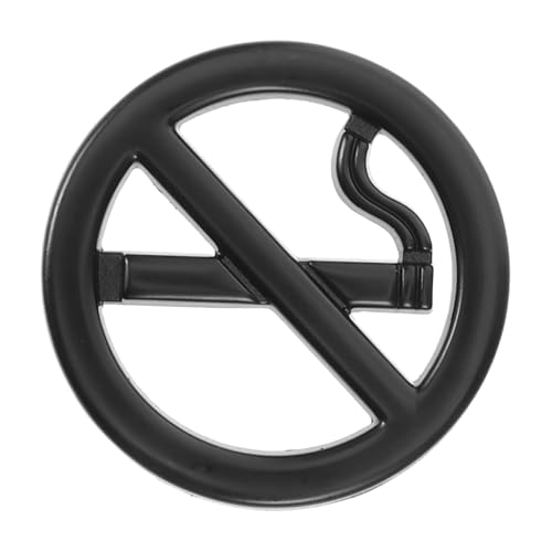 SWOOMEY Keine rauchenden Metalletiketten LKW von Vorsicht NEIN Oh Vinyl Aufkleber für Fahrzeuge Rauchverbot Zeichen Nichtraucheraufkleber für Autos Rauchverbotsschild Black von SWOOMEY