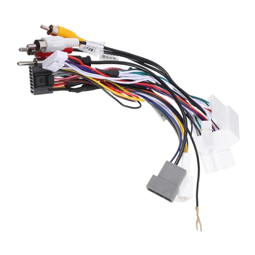 SWOOMEY Stromkabel Autoradio Innere Draht für Geschirr installieren Radio-Kabelbaum-Adapter Radio Kabelbaum Kfz -Verkabelung Stereo-Kabelbaum Automobilkabelbaum Gummi Black von SWOOMEY