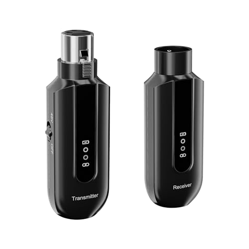 2,4 G XLR Wireless Mikrofon Transmitter Empfänger, Wireless Mic Audio System Support 48V Phantomspeisung USB Charging Mikrofon Adapter für öffentliches Sprechen Singen 2,4 G XLR Wireless Mikrofon Transmitter Empfänger, Wireless Mic Audio System Support 48V Phantomspeisung USB Charging Mikrofon Adapter für öffentliches Sprechen Singen von SWTHM