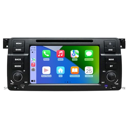 SWTNVIN Android 13 Autoradio passt für BMW E46 M3 Rover 75 MG ZT DVD Player Audio, 7 Zoll QLED Touchscreen mit Navigation Carplay Android Auto Bluetooth WiFi DSP SWC (4+64G) von SWTNVIN