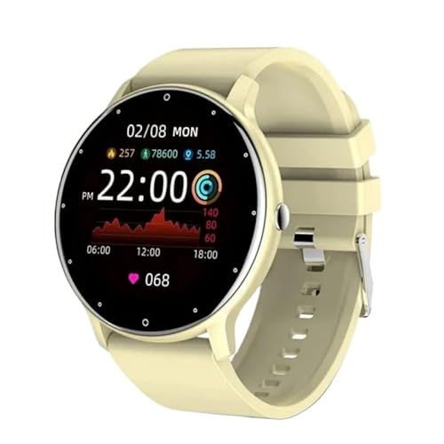 SWZEC VitalPulse Watch - Gesundpur Smartwatch(Cremegelb) von SWZEC