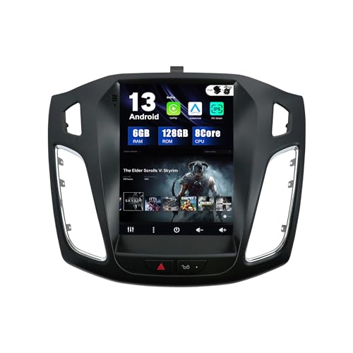 SXAUTO - [6G+128G] - Android 13 IPS Autoradio Passt für Ford Focus (2010-2014) - Eingebaut Wireless Carplay/Android Auto/DSP/GPS - Kamera + MIC - DAB SWC WiFi Fast-Boot 360-Camera 4G - 2 Din 9.7 Zoll von SXAUTO