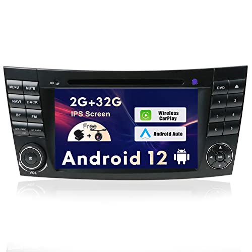 SXAUTO Android 10 Autoradio Passt für Mercedes-Benz E-Class W211 | CLS Class W219 - Kamera Canbus KOSTENLOS - [2G+32G] - 2 Din 7 Zoll -Unterstützen DAB Lenkradsteuerung 4G WiFi BT Carplay Android Auto von SXAUTO